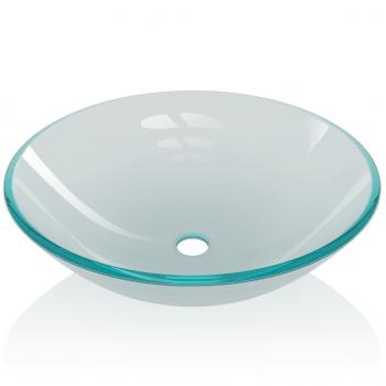 Waschbecken Hartglas 42 cm Mattiert