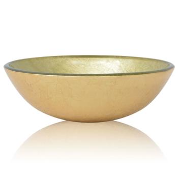Waschbecken Hartglas 42 cm Gold