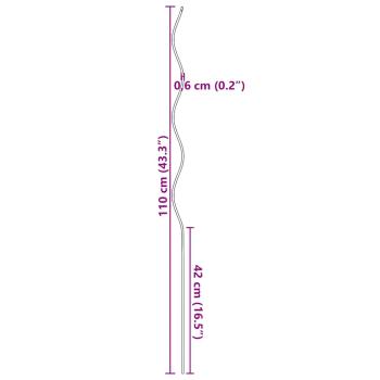 Tomaten-Spiralstäbe 5 Stk. 110 cm Verzinkter Stahl