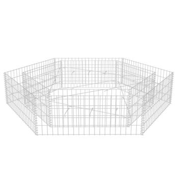 Sechseckiges Gabionen-Hochbeet 200x173x40 cm