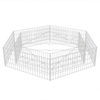 Sechseckiges Gabionen-Hochbeet 200x173x40 cm