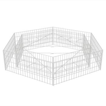 Sechseckiges Gabionen-Hochbeet 200x173x40 cm