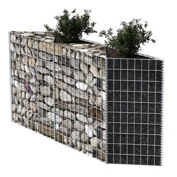Gabionenkorb Pflanzkasten Gemüse-Hochbeet Stahl 120×30×100 cm
