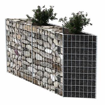 Gabionenkorb Pflanzkasten Gemüse-Hochbeet Stahl 120×30×100 cm