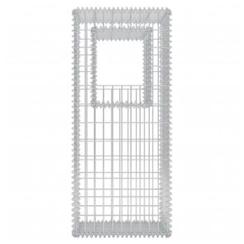 Gabionenkorb Pfosten/Pflanzkasten 2 Stk. Stahl 50×50×120 cm