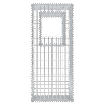 Gabionenkorb Pfosten/Pflanzkasten 2 Stk. Stahl 50×50×120 cm
