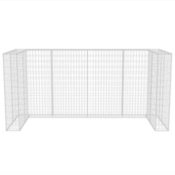 Gabionen-Mülltonnenverkleidung für 3 Tonnen Stahl 250x100x120cm 