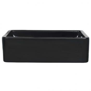 Waschbecken Keramik Rechteckig Schwarz 41 x 30 x 12 cm