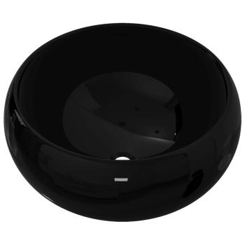 Waschbecken Keramik Rund Schwarz 40 x 15 cm