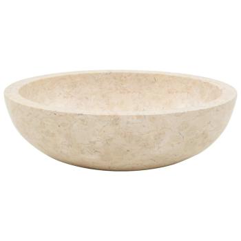 Waschbecken 40x12 cm Marmor Creme
