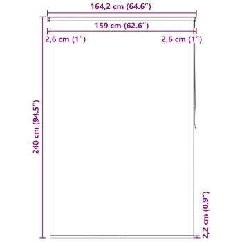 Duschrollo 160 x 240 cm Weiß