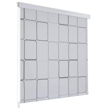 ARDEBO.de - Duschrollo 100x240 cm Quadratmuster