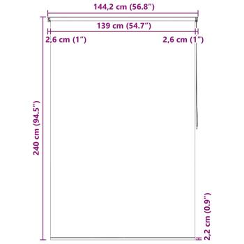 Duschrollo 140x240 cm Quadratmuster