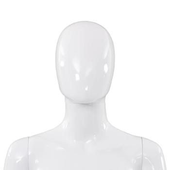 Weibliche Schaufensterpuppe mit Glassockel Weiß 175 cm 