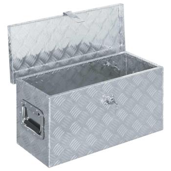 Aluminiumkiste 61,5 x 26,5 x 30 cm Silbern