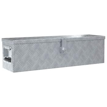 Aluminiumkiste 80,5×22×22 cm Silbern