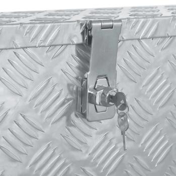 Aluminiumkiste 76,5×26,5×33 cm Silbern