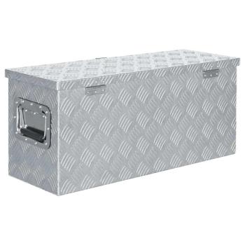 Aluminiumkiste 76,5×26,5×33 cm Silbern