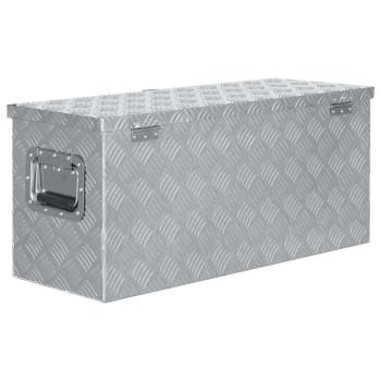 Aluminiumkiste 80×30×35 cm Silbern 