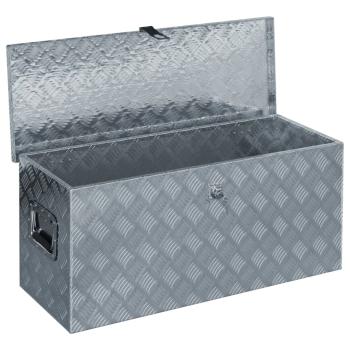 Aluminiumkiste 90,5×35×40 cm Silbern 