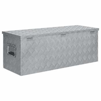 Aluminiumkiste 110,5×38,5×40 cm Silbern 
