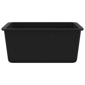 Granitspüle Einzelbecken Schwarz