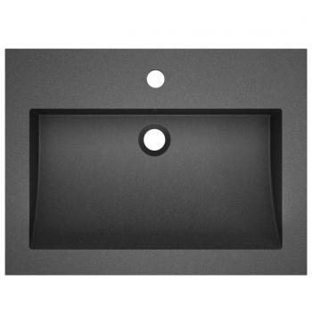 Granitbecken 600×450×120 mm Schwarz