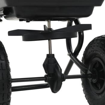 Handstreuwagen Salzstreuer PVC und Stahl 80x46x75 cm 15 L