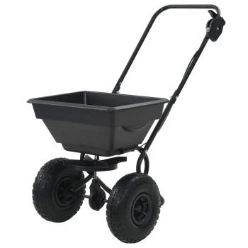 Handstreuwagen Salzstreuer PVC und Stahl 80x46x75 cm 15 L