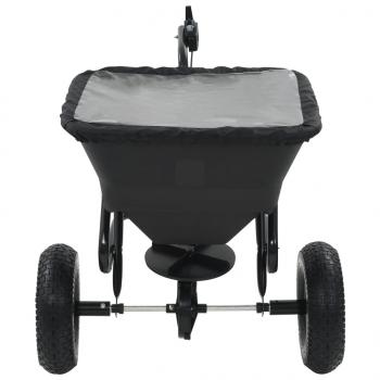 Handstreuwagen Salzstreuer zum Ziehen PVC Stahl 125x74x79cm 45L