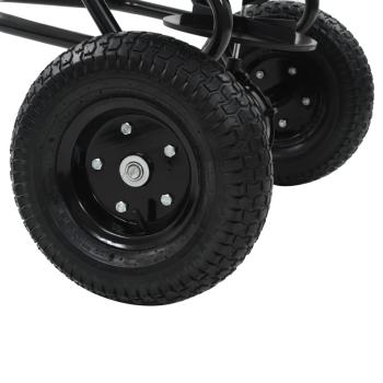 Handstreuwagen Salzstreuer zum Ziehen PVC Stahl 125x74x79cm 45L