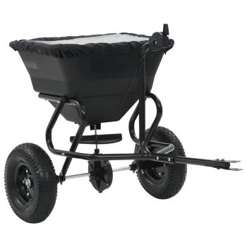 Handstreuwagen Salzstreuer zum Ziehen PVC Stahl 125x74x79cm 45L