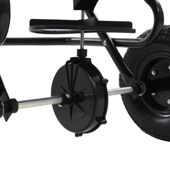 Handstreuwagen Salzstreuer zum Ziehen PVC Stahl 125x74x79cm 45L