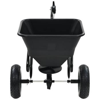 Handstreuwagen Salzstreuer zum Ziehen PVC Stahl 125x74x79cm 45L