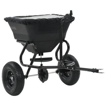 Handstreuwagen Salzstreuer zum Ziehen PVC Stahl 125x74x79cm 45L