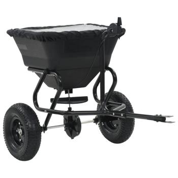 Handstreuwagen Salzstreuer zum Ziehen PVC Stahl 125x74x79cm 45L