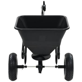 Handstreuwagen Salzstreuer zum Ziehen PVC Stahl 125x74x79cm 45L