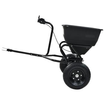Handstreuwagen Salzstreuer zum Ziehen PVC Stahl 125x74x79cm 45L