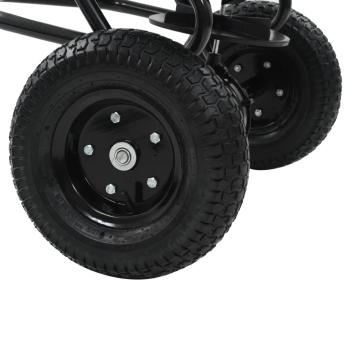 Handstreuwagen Salzstreuer zum Ziehen PVC Stahl 125x74x79cm 45L
