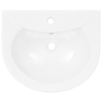 Freistehendes Waschbecken mit Säule Keramik Weiß 520x440x190 mm