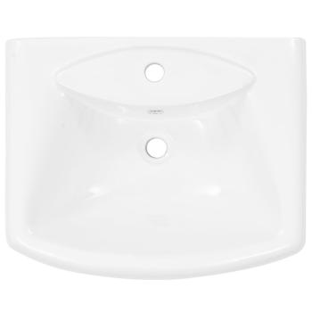 Freistehendes Waschbecken mit Säule Keramik Weiß 580x470x200 mm