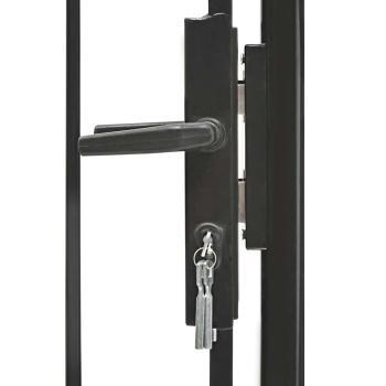 Gartentor Stahl 1 x 2 m Schwarz