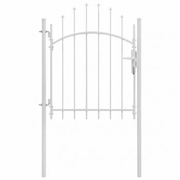ARDEBO.de - Gartentor Stahl 1x1,75 m Weiß