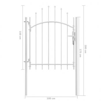 Gartentor Stahl 1 x 2 m Weiß