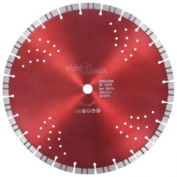 ARDEBO.de - Diamant-Trennscheibe mit Turbo und Löchern Stahl 350 mm