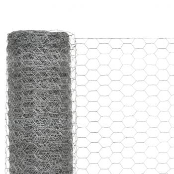 Drahtzaun Verzinkter Stahl 25x1,2 m Silbern
