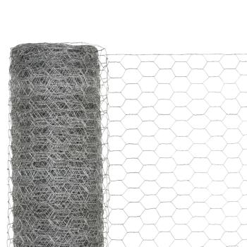 Drahtzaun Verzinkter Stahl 25x1,2 m Silbern