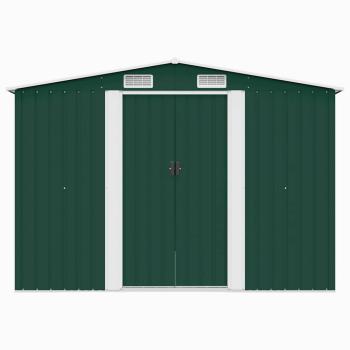 Gerätehaus 257x298x178 cm Metall Grün