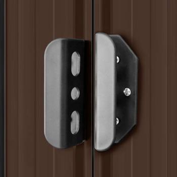 Gerätehaus 257x298x178 cm Metall Braun