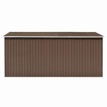 Gerätehaus 257x392x181 cm Metall Braun